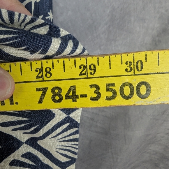 C&C California Size Medium 100% Linen Wide Leg Trouser Pants Ocean Design - Picture 9 of 12